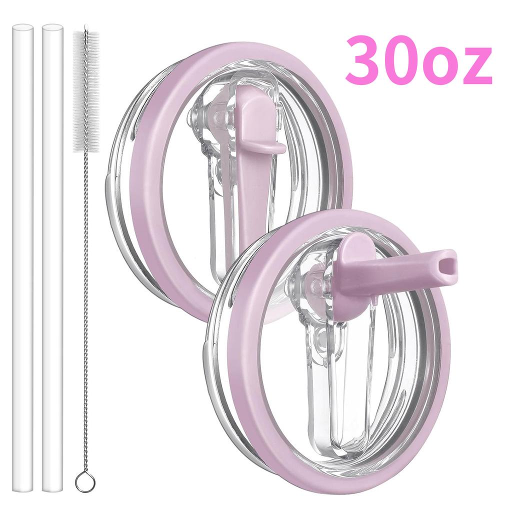 2er-Pack 30/40 oz Becher Abnehmbarer Klappdeckel mit Strohhalm Ersatz Passend für Tasse, Auslaufsicherer Klappdeckel für Becherzubehör