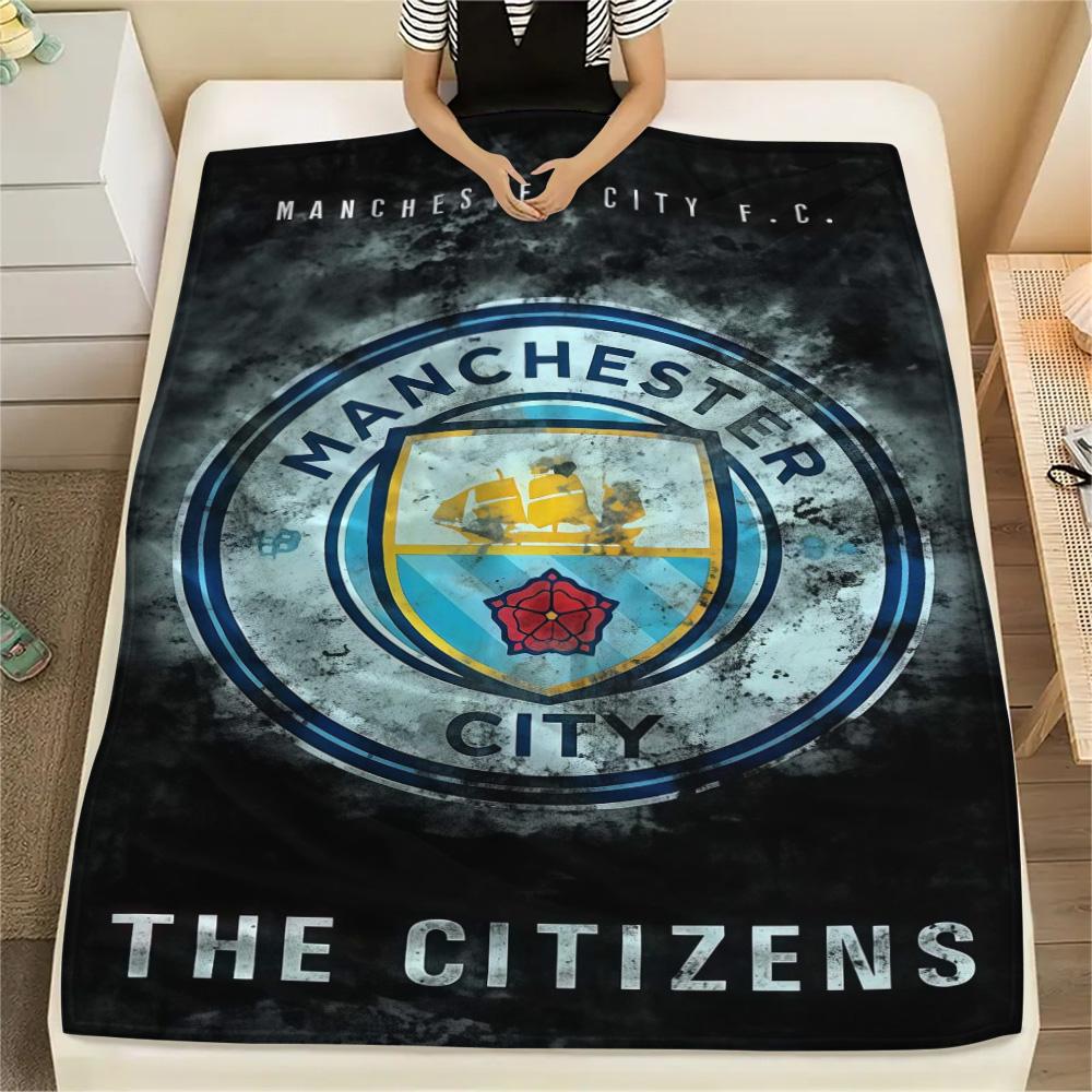 MCFC Print FlAannel Blanket, High Quality Comfortable for All Seasons, Home Decor, Warmth and Comfort