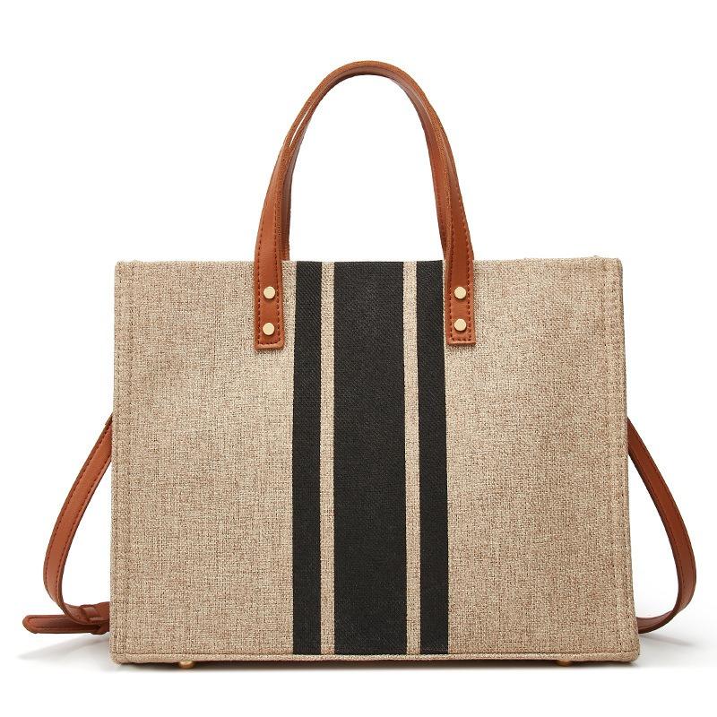 Women's bag new hand-held briefcase professional commuting simple fashion single shoulder oblique span canvas big bag