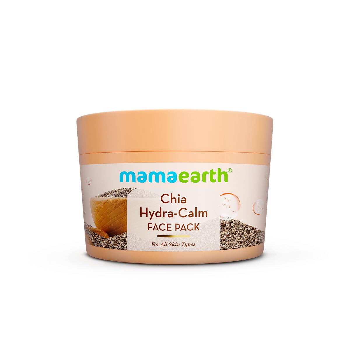 

Mamaearth Гель-маска для лица Chia Hydra-Calm 200 г Для всех типов кожи, Мгновенное увлажнение, Текстура как у DIY-средства, Уход за кожным барьером и Охлаждающая маска для сияния