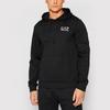Emporio Armani EA7 Side Sleeve Letter Print Long Sleeve Hooded Sweatshirt Men sweatshirt Black 8NPM18-PJ05Z-0203