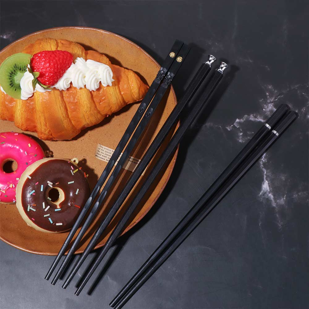 5 Pairs Zinc Zinc Alloy Sushi Chopsticks Reusable Kitchen Chopsticks Janpanese Chopsticks Set Noodle