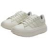 Adidas GRAND COURT PLATFORM Cushioning Breathable Lightweight Low top Casual Shoes Women's Ecru IH9111