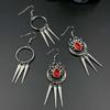 Cross-Border Gothic Spider Rivet Earrings - European & American Halloween Trendy Dangle Jewelry