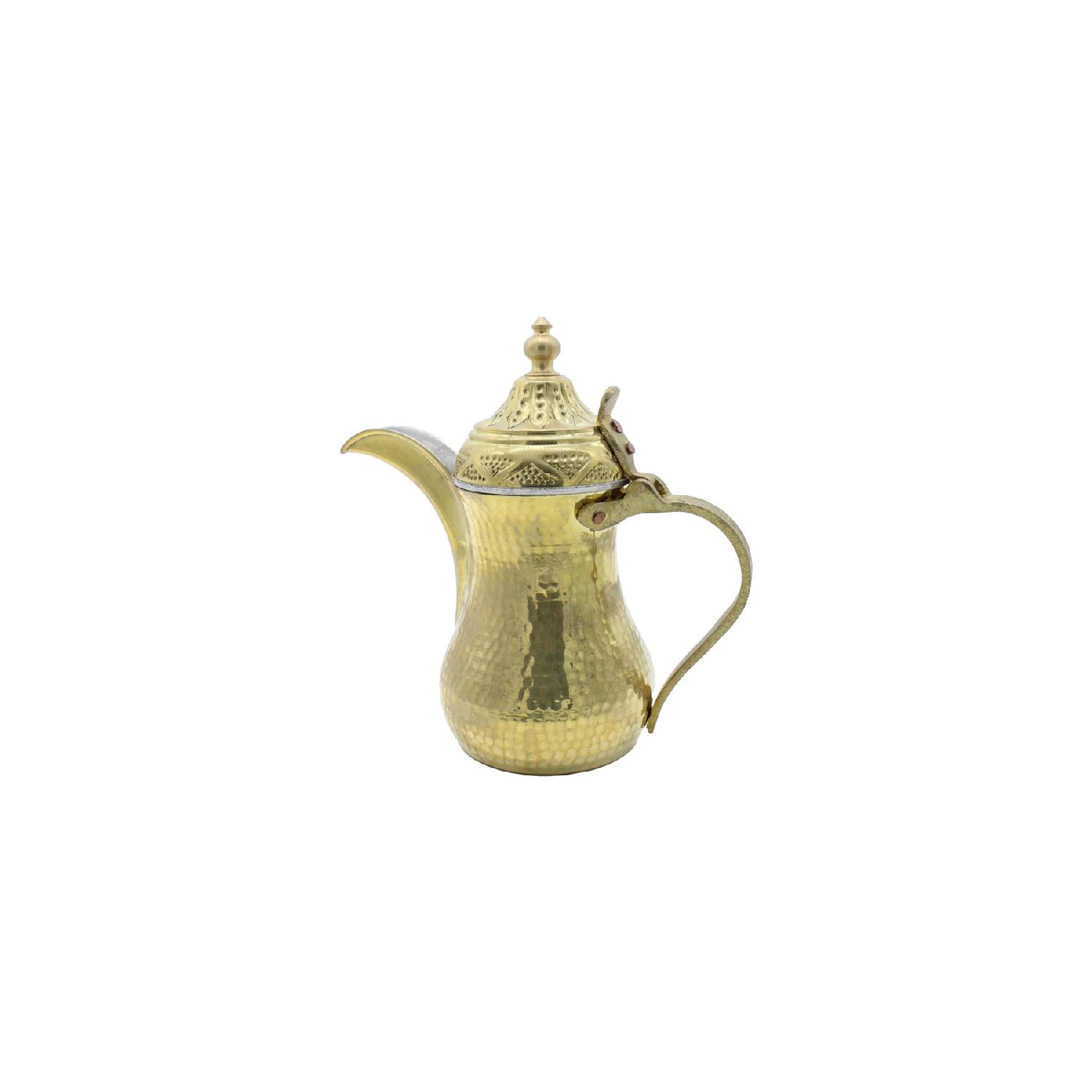 

Выкованный рукой кофейник Далла Мрра с латунным цветом золота ручки 23 см