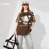 Camouflage Hello Kitty Shirt, Sweet and Cool Street Style, Summer Women's T-shirt, Loose Top