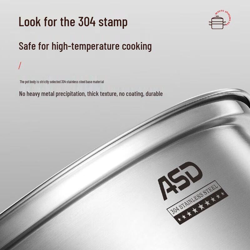 Aishida 28cm 3-Layer 304 Stainless Steel Steamer with Timer