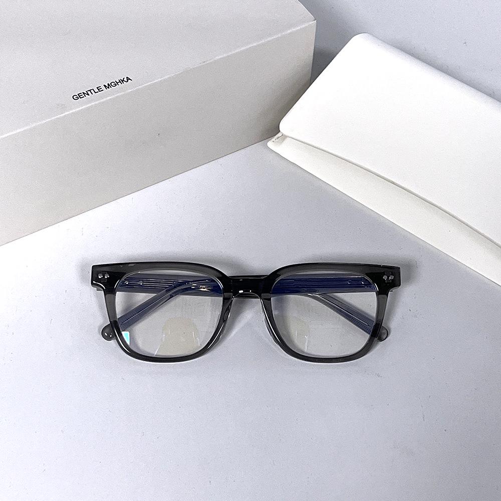 2024 Retro GM Square Eyeglass Frame, Unisex Acetate with Prescription Lenses