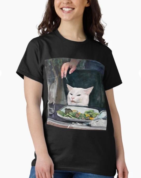 Woman Yelling at Cat Meme-2 T-Shirt S
