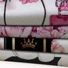 Fashion Theme Pillowcase Perfume Flower Square Cushion Cover French Decorative Peach Leather Velvet Super Soft Home Light Luxury
