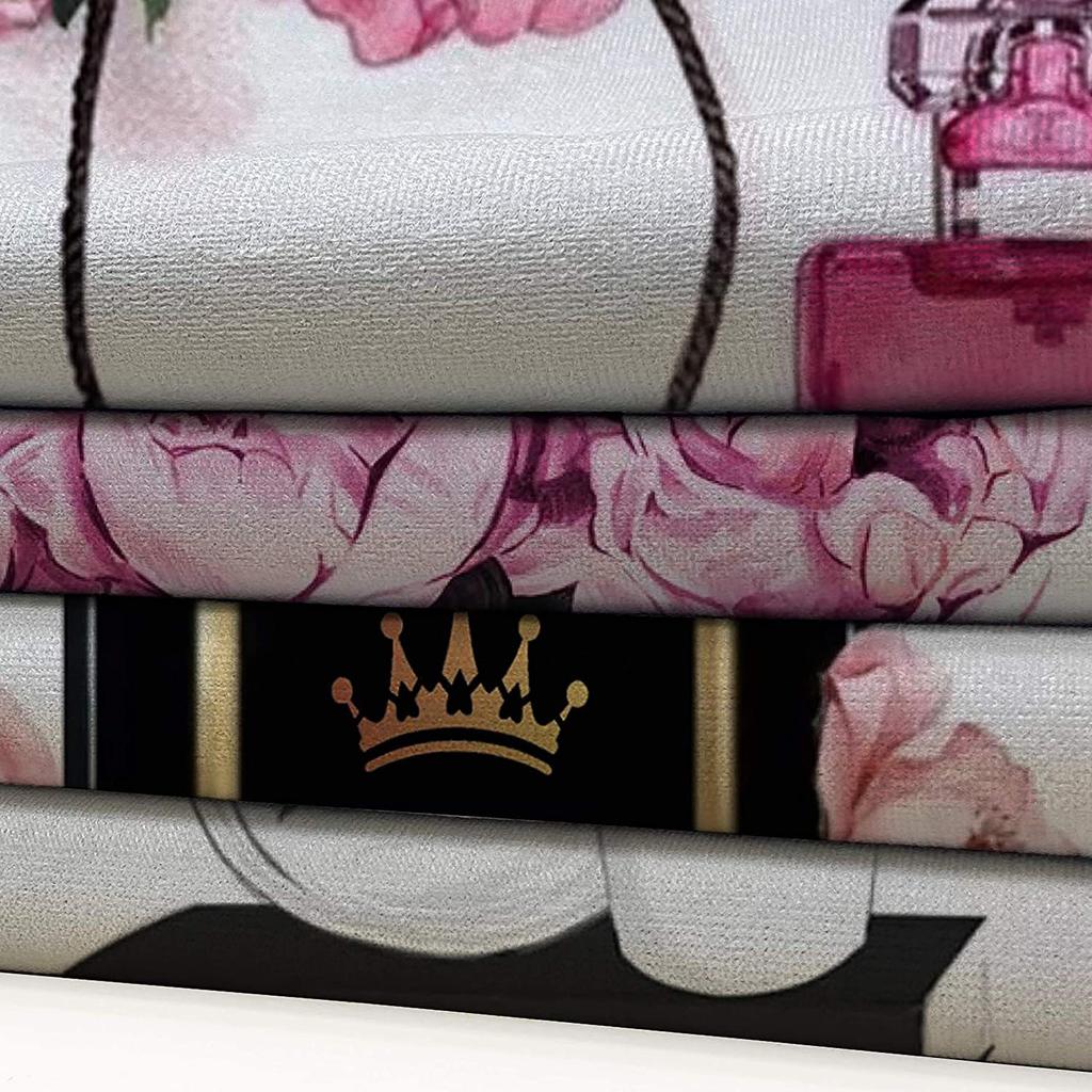 Fashion Theme Pillowcase Perfume Flower Square Cushion Cover French Decorative Peach Leather Velvet Super Soft Home Light Luxury