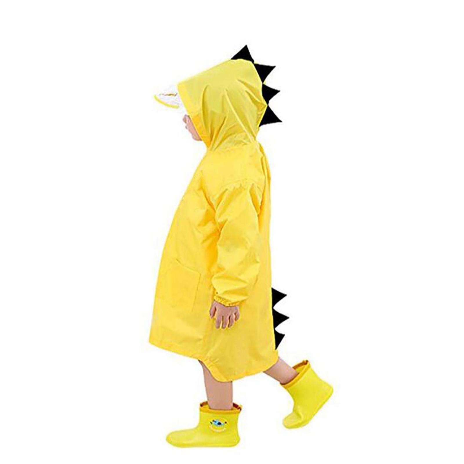 

Детская трехмерная ветрозащитная и непромокаемая куртка с капюшоном в виде динозавра XXL жёлтый