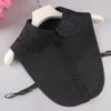 Women's Summer Korean Style Embroidered Chiffon Detachable Collar - Anti-wrinkle, Versatile Decorative Collar