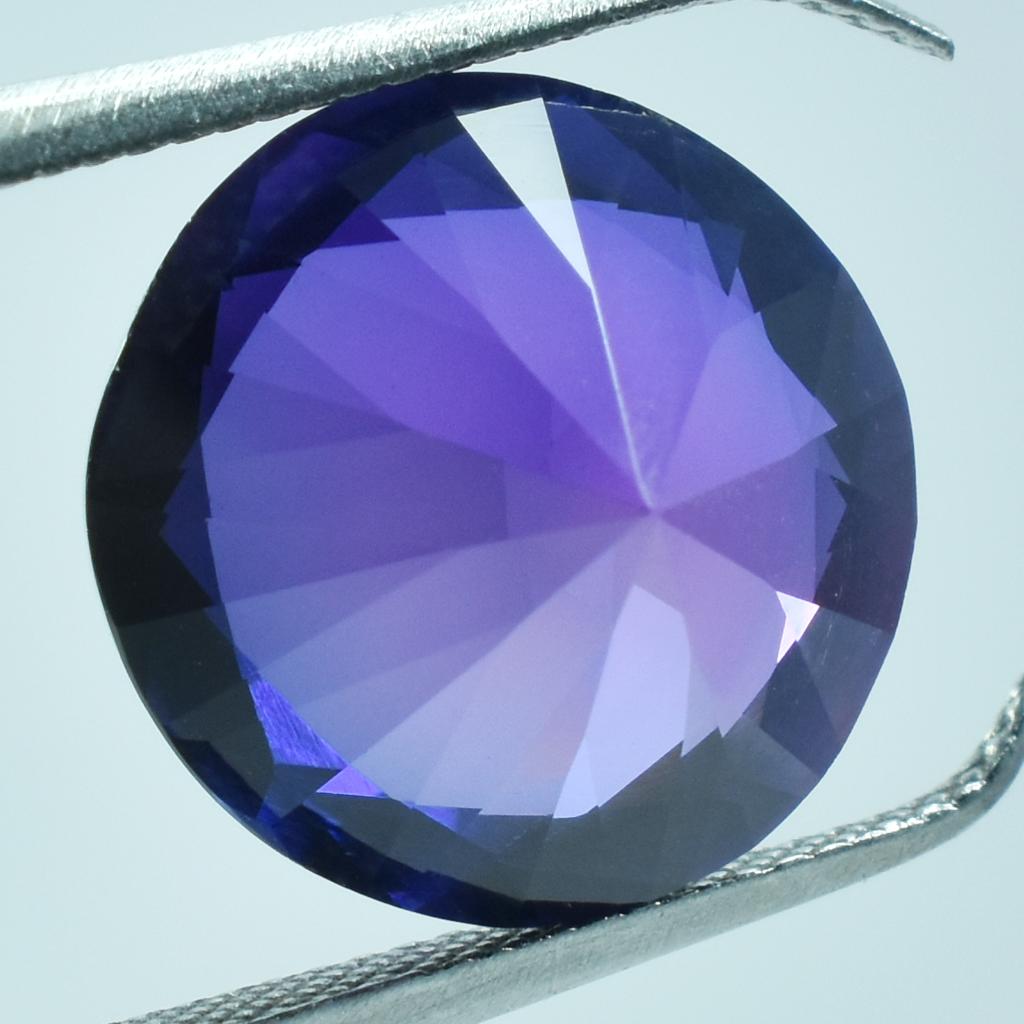 Natural Purple Tanzanite Loose Gemstone 9.05 ct Round Cut for Jewelry Making and Gem Collections