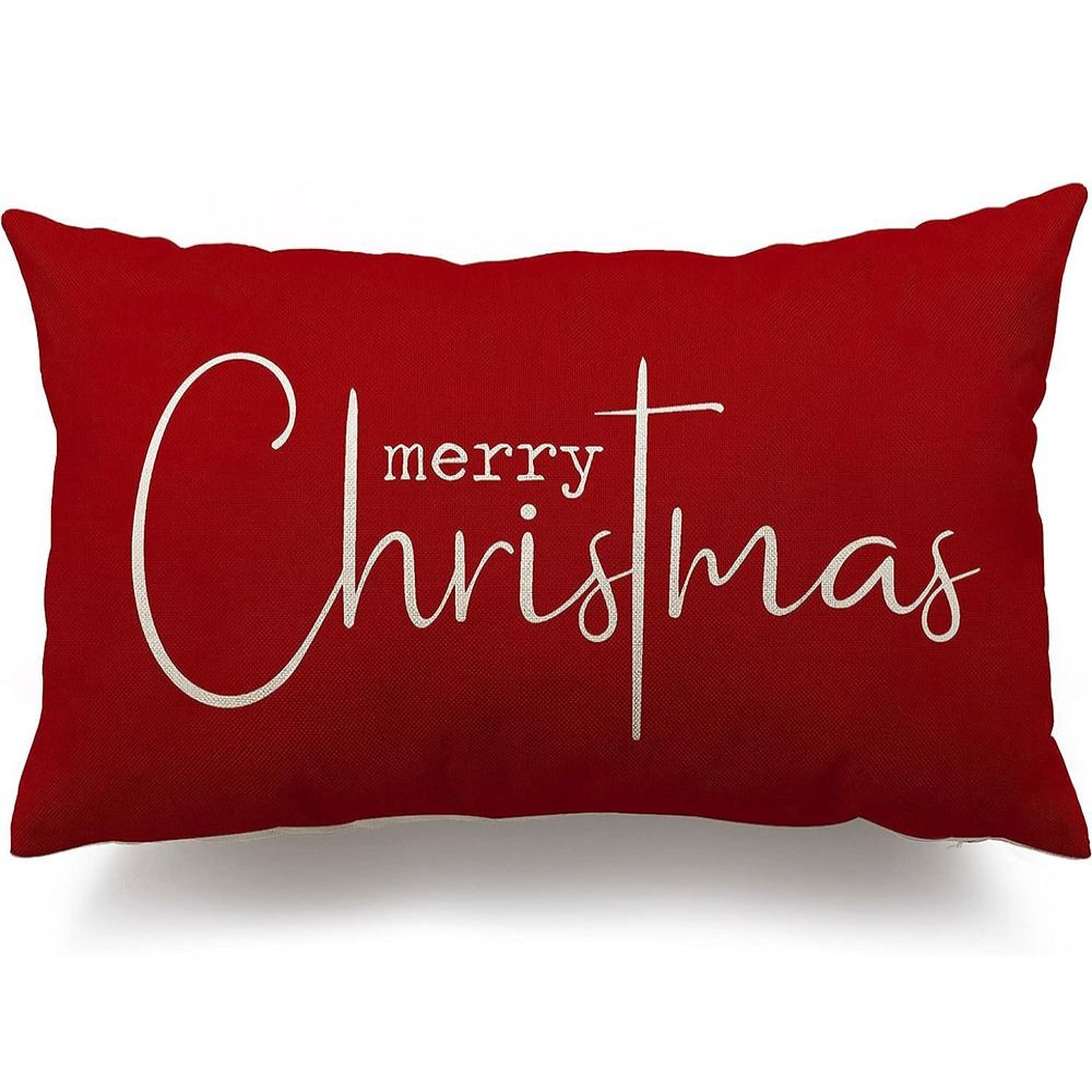 

1/2pcs Red Decorative Throw Pillow Cover 12*20 Inch Home Decor Pillow Case Living Room 1pcs 1