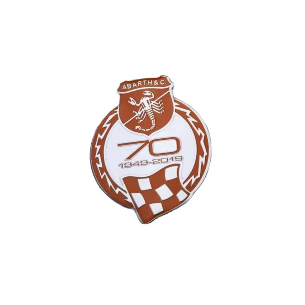 3D Aluminum Car Rear Trunk Fender Emblem Badge Sticker Decals for Abarth 500 124 Punto Ducato Palio Bravo Accessories