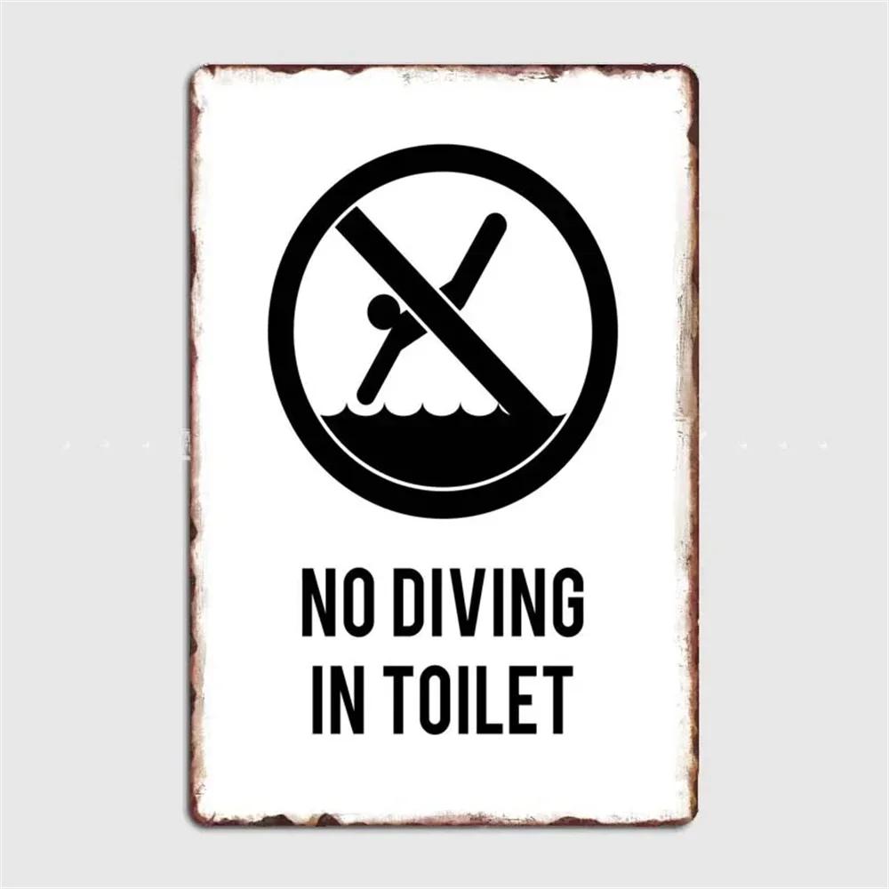 Lustiges Toilette Metallgemälde Blechschild Retro Bild Vintage Korrosion Plakette Brett Man Cave Café Bar Kino Badezimmer Wanddeko