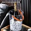 Transparent Modern Ice Bucket for Beer, Champagne, and Fruits - Handheld for Indoor and Outdoor Use