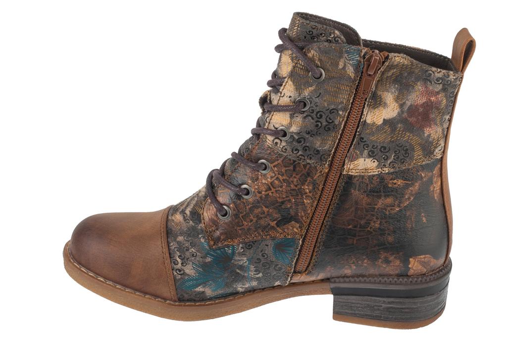 RIEKER Booties, Womens Multicolour Lace-up Shoes