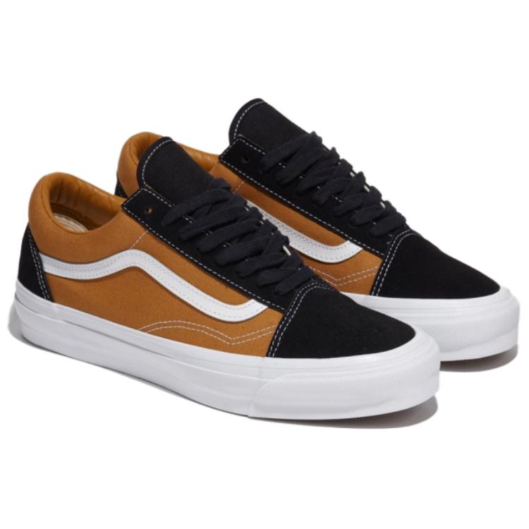 Vans Old Skool Series Comfortable Versatile Low-Top Canvas Shoes Unisex Sneakers Yellow VN000CNGD3W1