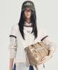 Nick&Nicole Crystal Leather Boston Bag_Camel