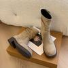 Trendy British Ankle Boots Chunky Sole Slim Fit Winter Shoes Women High Quality Versatile Boots