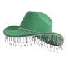 New Western Style Party Rhinestone Decorative Cowboy Hat Metal Chain Fashion Versatile Jazz Hat