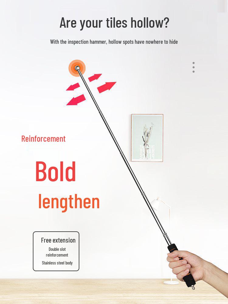 Telescopic Hollow Tile Detection Hammer Set for Ceramic Tile Inspection