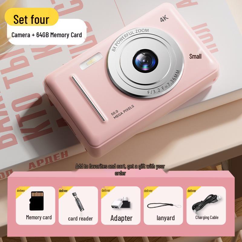 Retro CCD Portable Dual Flash Card Camera for New Students