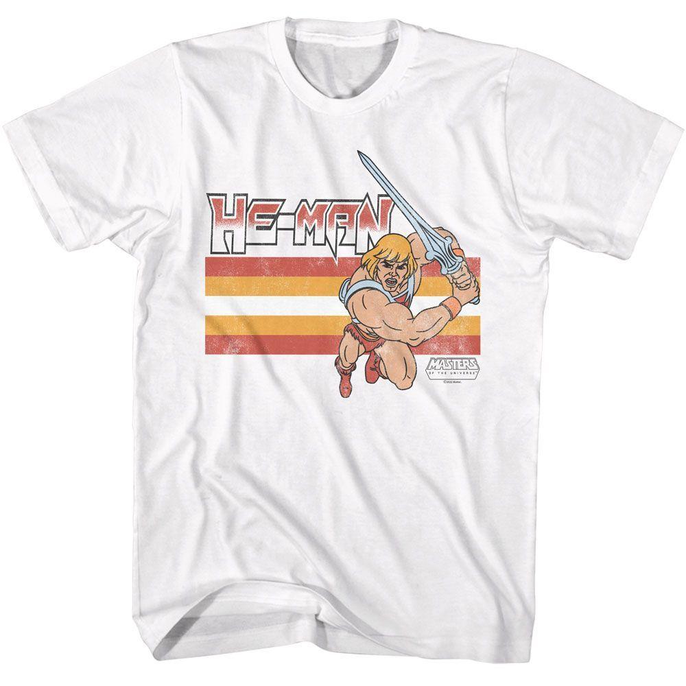 Masters Of The Universe Battle Charge White Short Sleeve Adult T-shirt XL