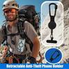 Retractable Anti Theft Smartphone Lanyard Safety Strap Practical Pull-Reel Mobile Phone Lanyard with Carabiner for Outdoor Sport