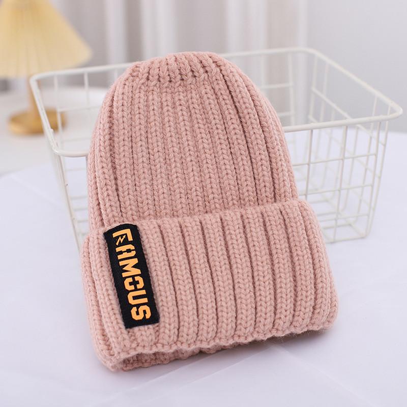Winter Hat Knitted For Women With Letter Embroidery Korean Style For Daily Use