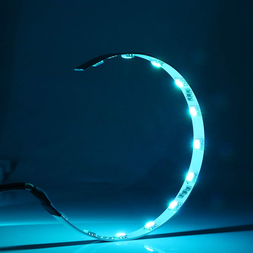 Grandview 3528 Chips Squid Ring LED Light 15 Rows Ice Blue Headlight Decoration for