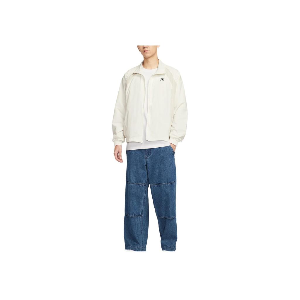 Nike SB Skin-Friendly Fashion Soft Simple Solid Color Jacket Men Jacket Sail Light-Bone Black HJ2911-133