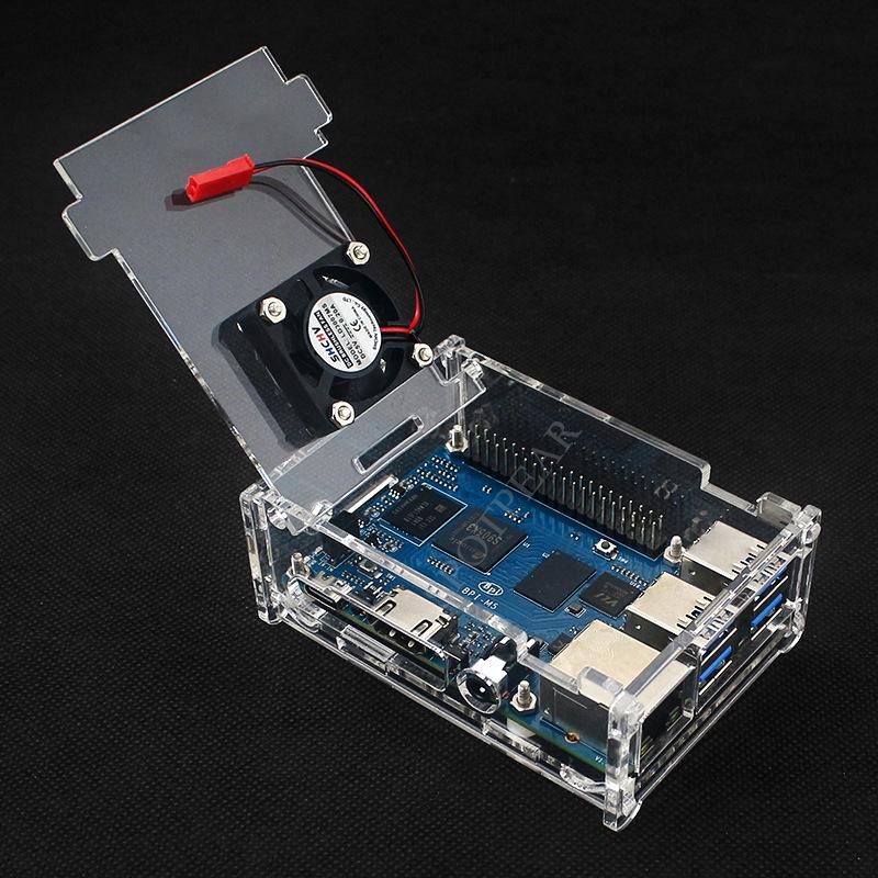 

Banana Pi BPI M5/M4 Acrylic Protective Case with Cooling Fan Shell Only