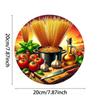 Vintage Italian Cuisine Metal Wall Art Round Spaghetti Tomato Kitchen Decor Gift