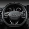 Funda para volante de coche Ioniq 5 2016 2017 2018, forma de D, de cuero sintético PU, accesorios para el interior del automóvil.