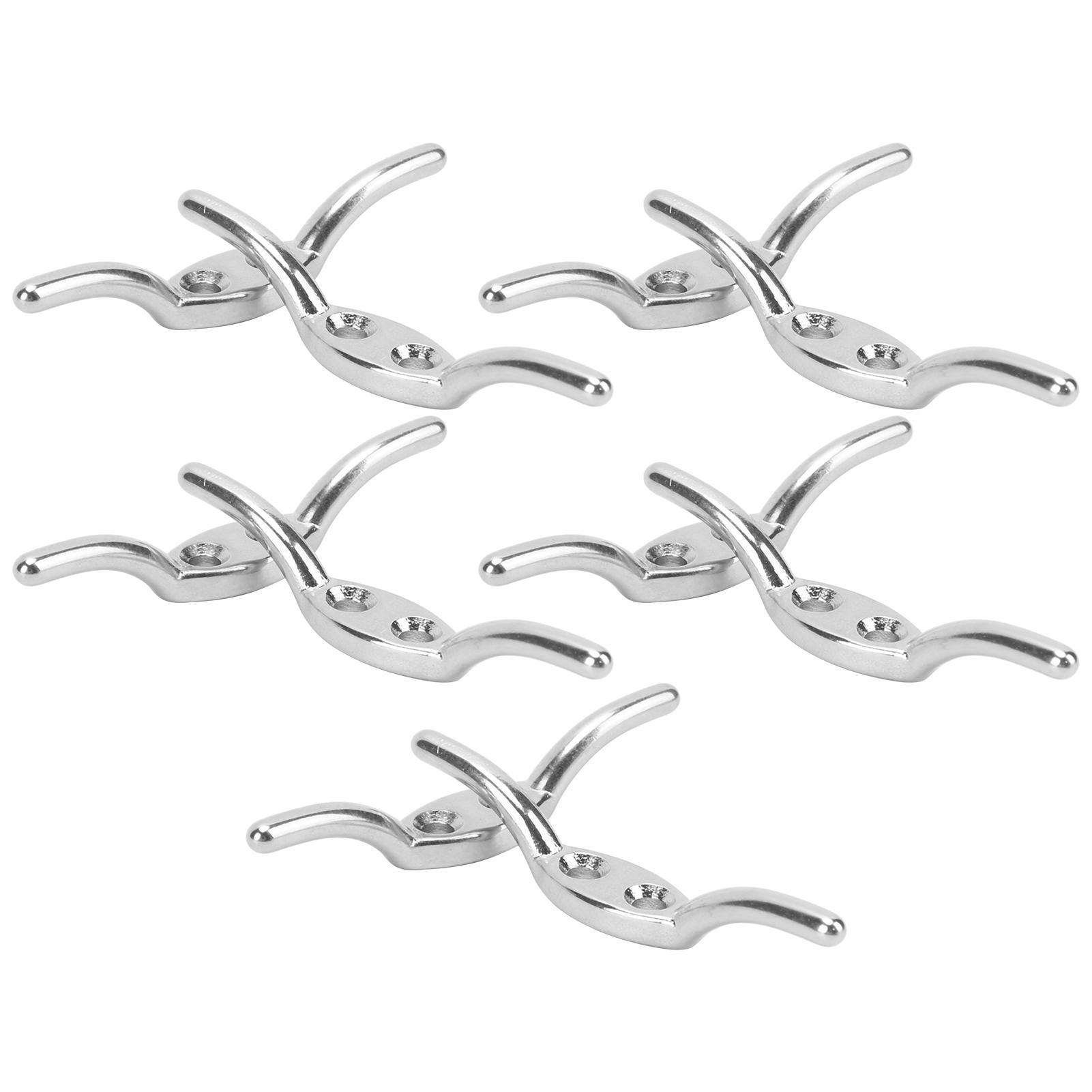 

2in Stainless Steel Boat Rope Cleats Hook Flagpole Rope Cleats with Mounting Screw