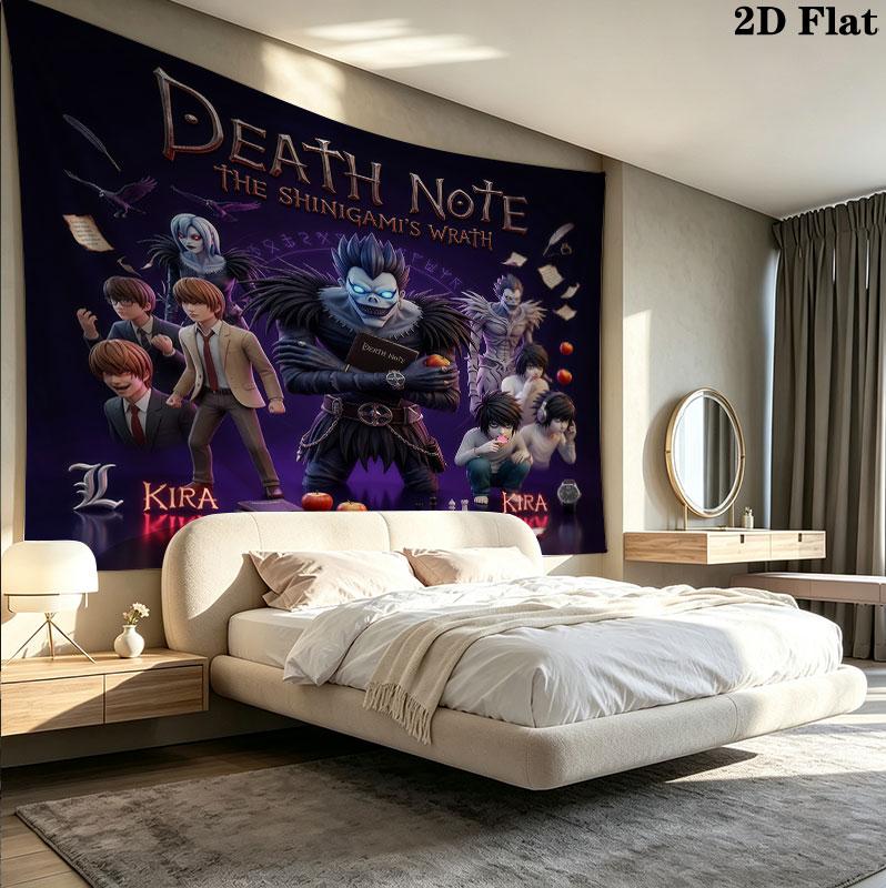 Tapeçaria de Parede Death Note Pendente Estético de Parede Manta de Tecido Impressa Tapeçarias Decorativas Para Quarto Sala de Estar Decoração de Casa