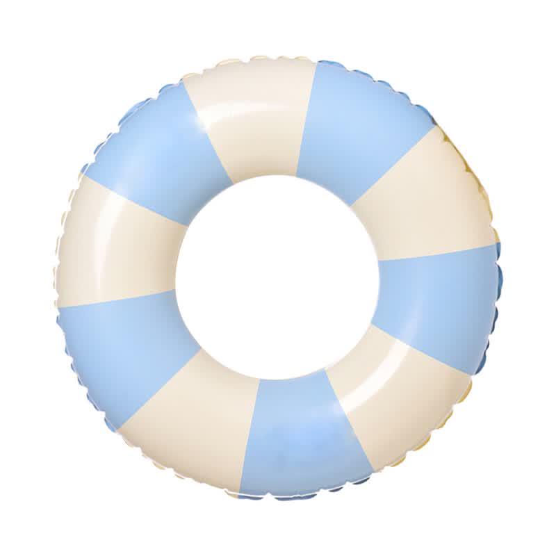 Inflatable Retro Stripe Swim Ring for Adults