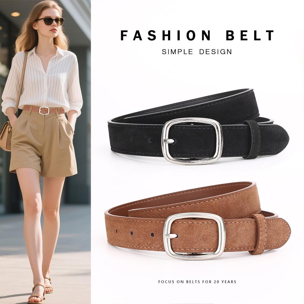 Women's Versatile Genuine Leather Belt - European & American Style for Summer Skirts
