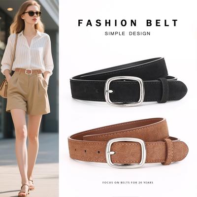 Women's Versatile Genuine Leather Belt - European & American Style for Summer Skirts