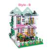 Creative Fairy Tale Flower House Architecture Building Blocks creative DIY tabletop decoration Toys Christmas birthday gifts