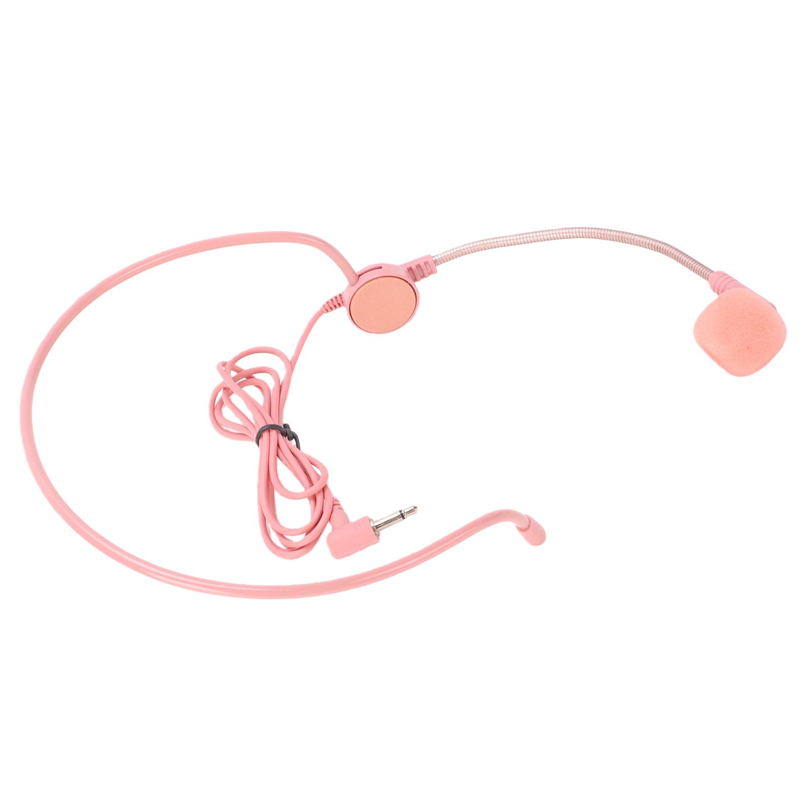 Shoemst Pink Fake Headset Fake Microphone Headset Cosplay Costume Prop For Music Party Stage Outfit