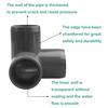 10PCS 3 Way Pipe Fittings PVC Plastic Right Angle Tee Corner Connector 20mm Inner Diameter