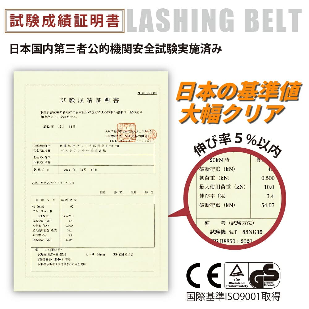 Best Answer Cargo Lashing 2000kg Breaking Load 50mm Belt Fixed Ratchet Eye 5m Winding Pack of 10 Tie-Down Belts, Capacity, Width, 0.5m Length, Belt,