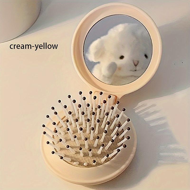 

1 Women s Mini Lightweight Portable Travel Comb - Stylish Double Fold Design with Reflective Mirror