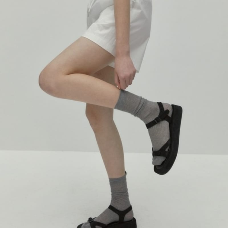 DEPOUND Mono Label Point Socks - Gray