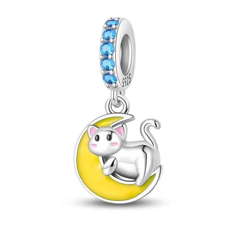 Cute Animal Series Creative Copper Charms Owl Squirrel Bear Hedgehog Beads Fit Pan Original Bracelets Diy Jewelry