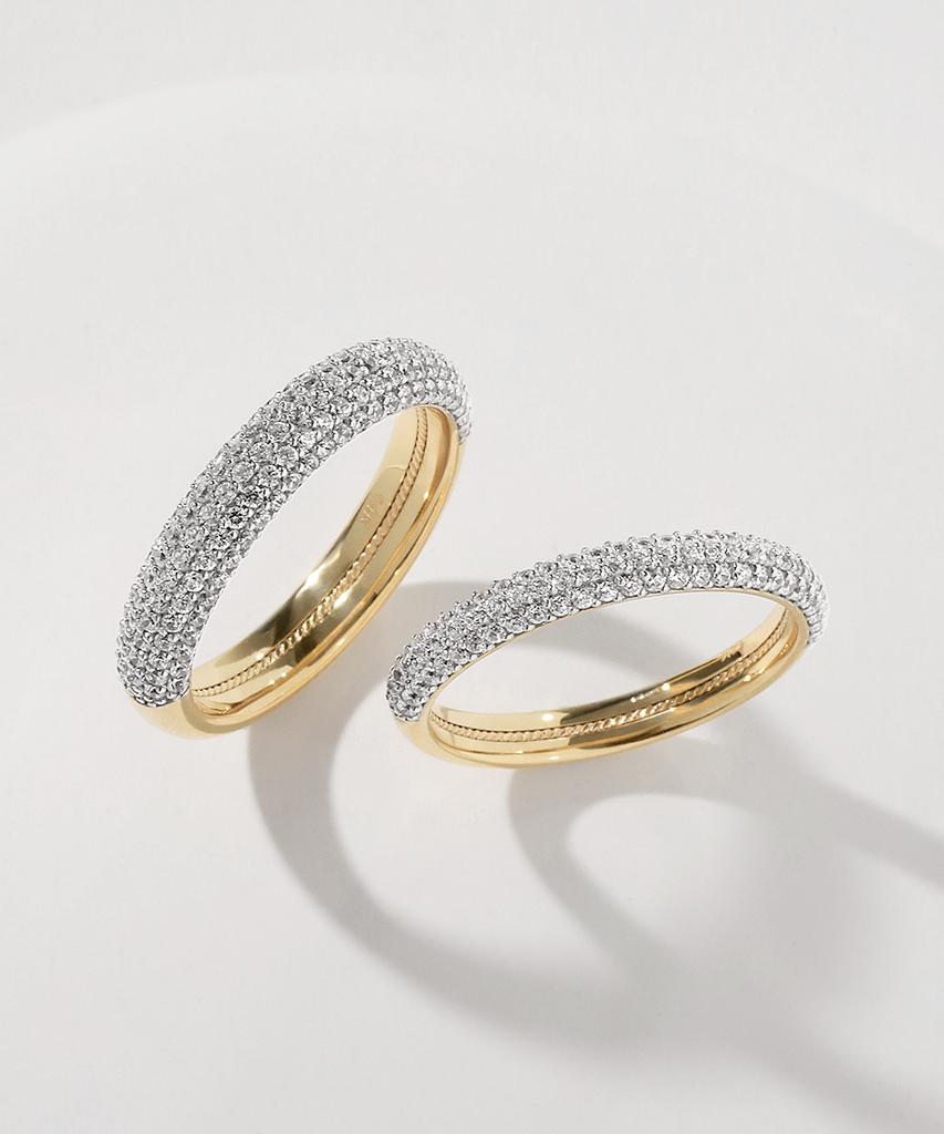 Mcel 14K Kent Pavé Ring - L